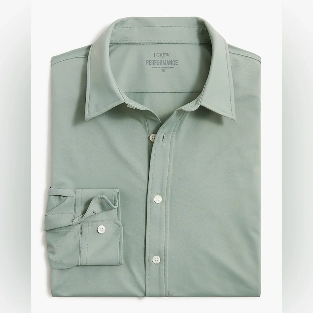 J crew dusty mint All-day performance shirt